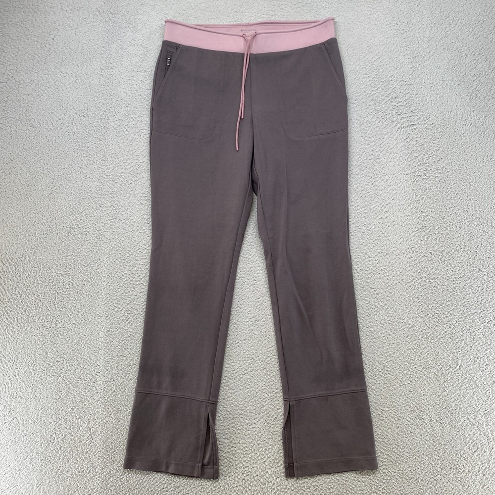 Athleta Yoga Pants Womens Medium Hermosa‎ Side Slit Gray Commute Stretch Pockets